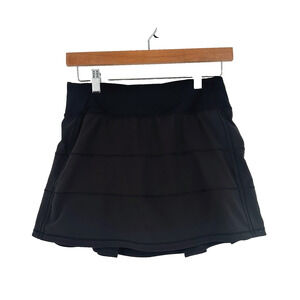 Lululemon Womens Pace Revival Skort Size 4 Black Tenniscore Preppy Athleisure